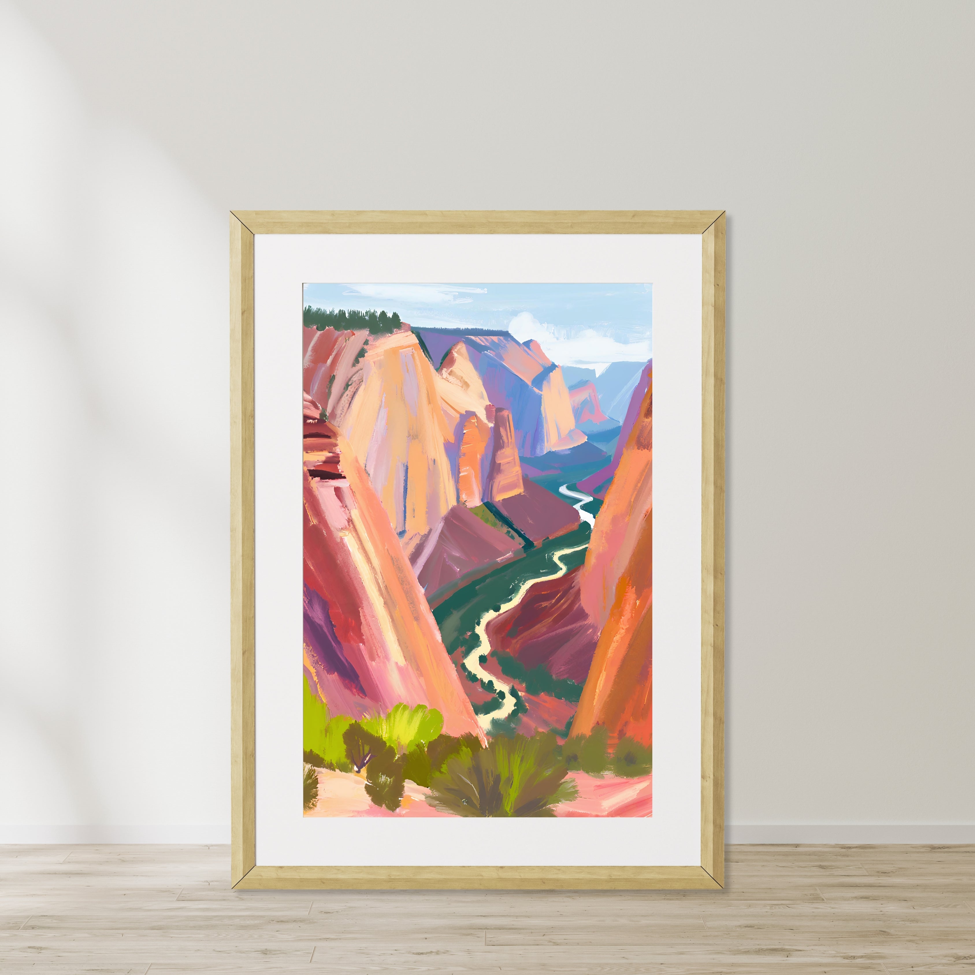 お歳暮 時期 Trail Landing Angels View Wordorate – Print Art 額縁