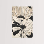 Close-up of the Beige Abstract Floral Print highlighting the intricate design and vibrant colors, ideal for adding a contemporary touch to any interior.