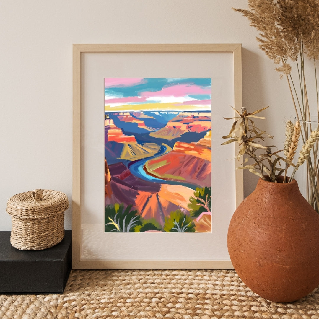 a painting of the grand canyons of the united states