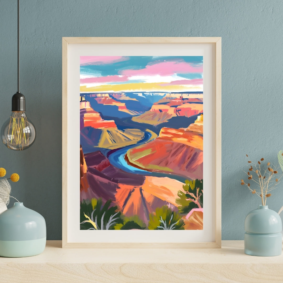 a painting of the grand canyons of the united states
