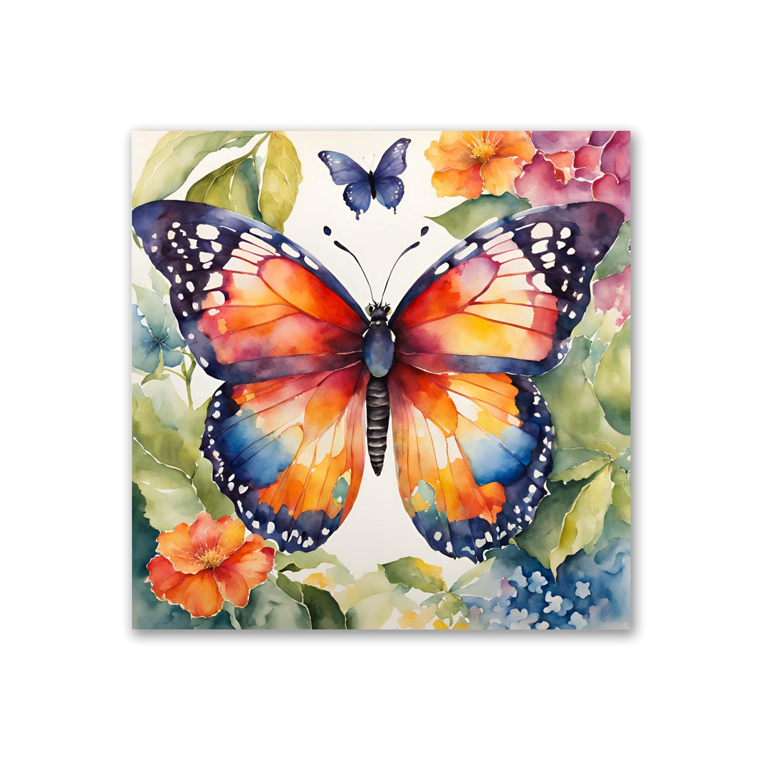 a painting of a butterfly on a white background