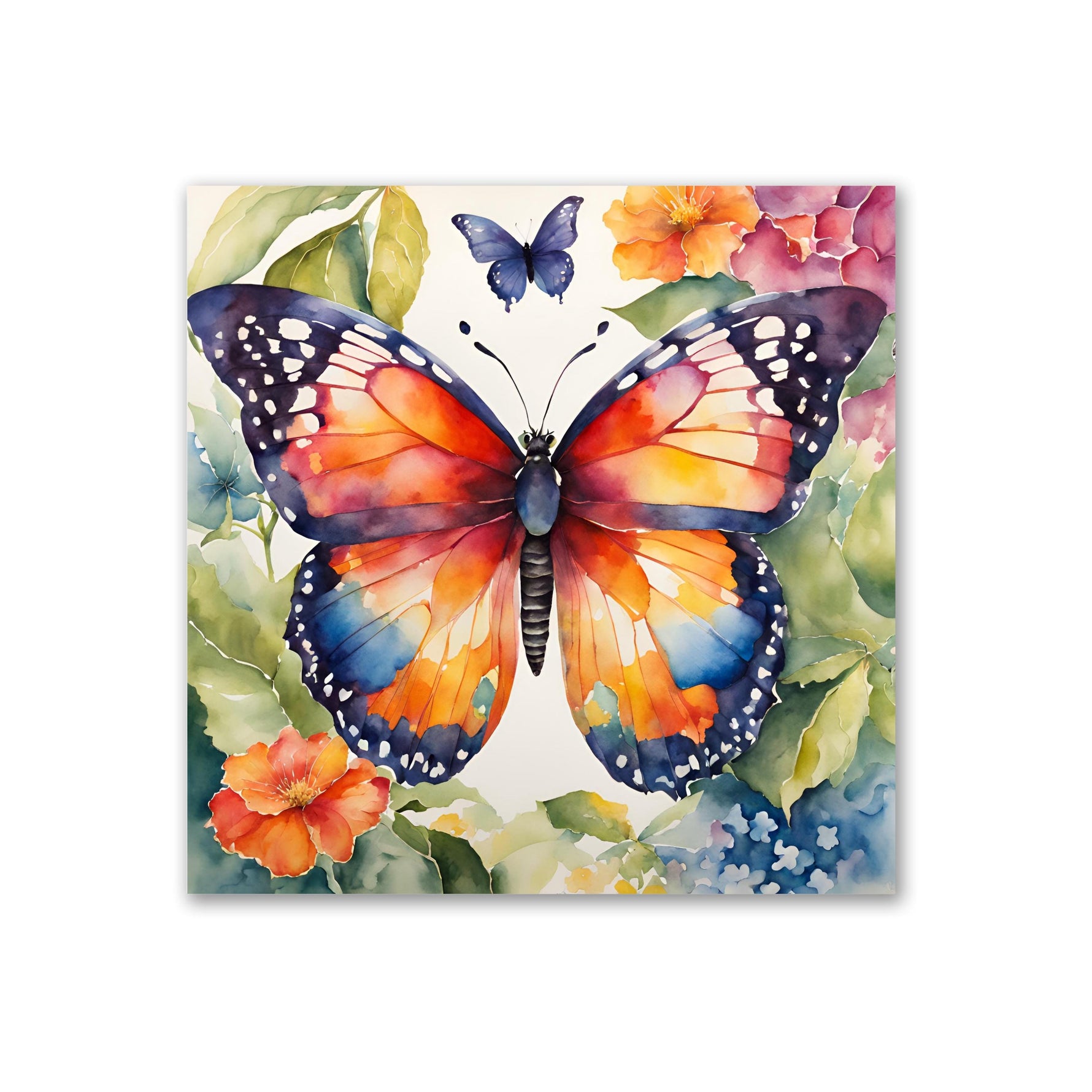 a painting of a butterfly on a white background